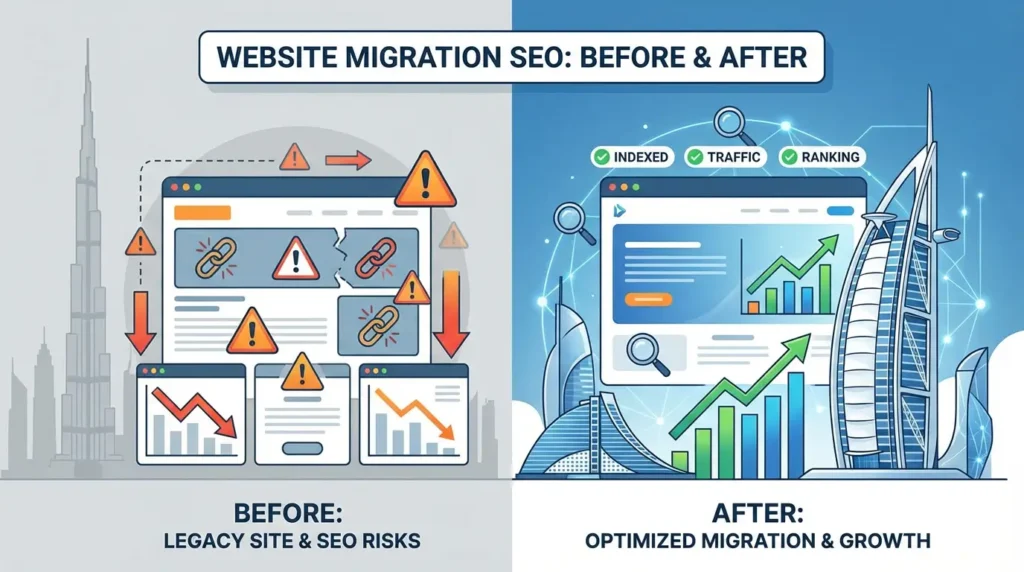 Website Migration Before After